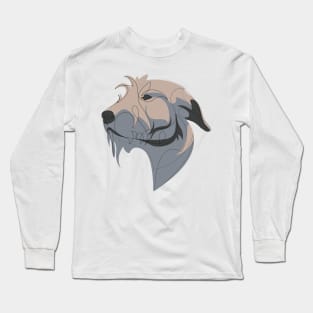 Scottish Deerhound - continuous line Long Sleeve T-Shirt